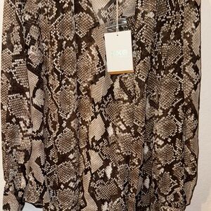 Snakeskin Print Blouse